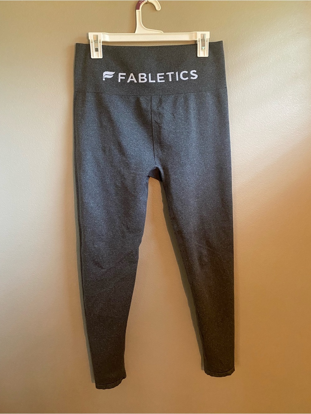 Fabletics Girls' Charcoal Black Logo Leggings